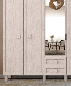 Nilüfer 5 Kapaklı Gardrop / Dolap / Komple MDF