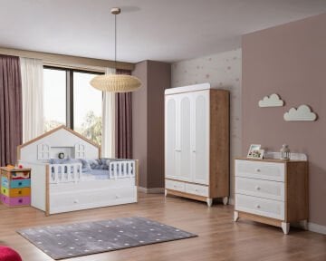 Miracool Mira Meşe Montessori Bebek ve Çocuk Oda Takımı