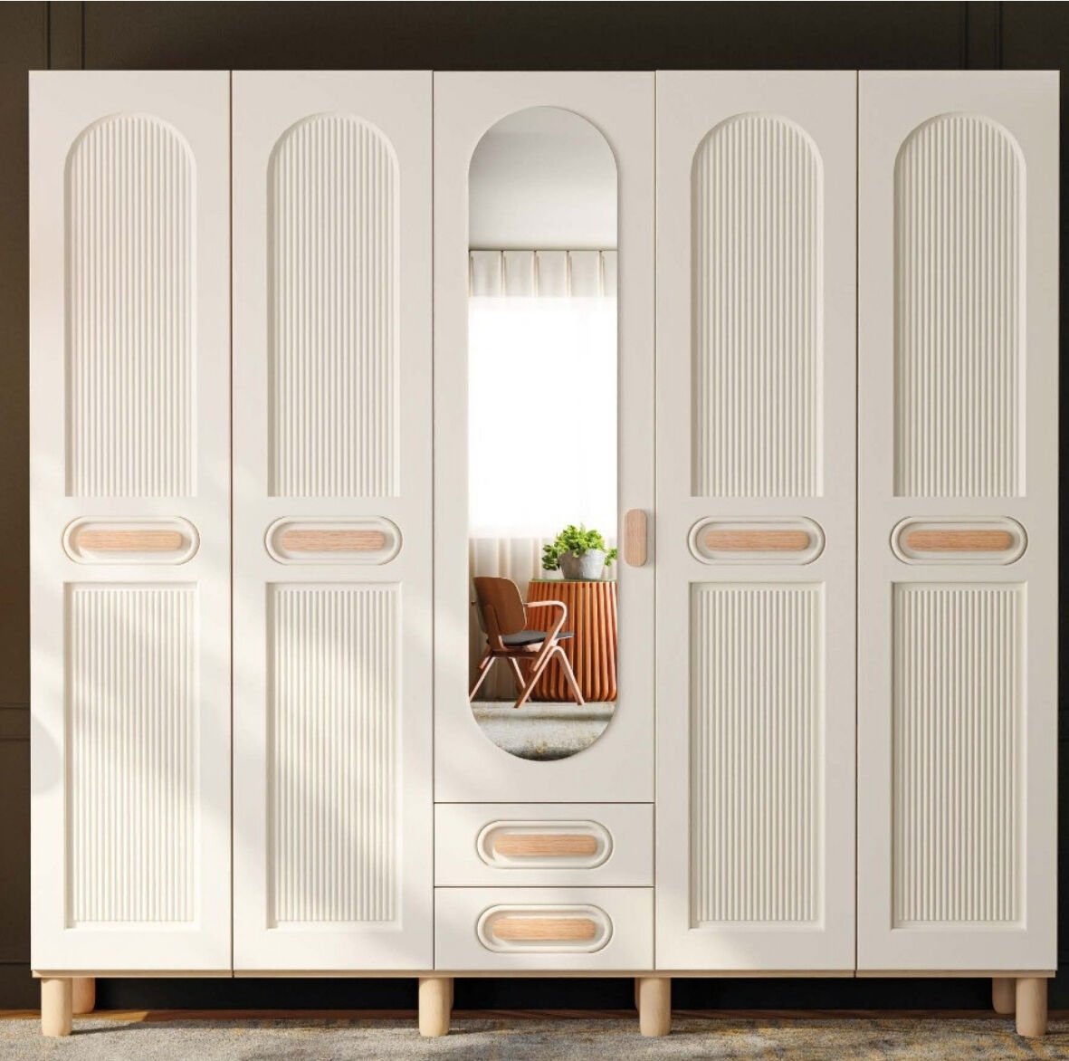 Orkide 5 Kapaklı Gardrop / Dolap / Komple MDF