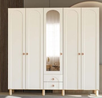 Papatya 5 Kapaklı Gardrop / Dolap / Komple MDF