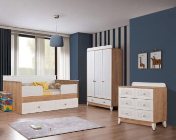 Miracool Paris Meşe Sedir Bebek ve Çocuk Oda Takımı