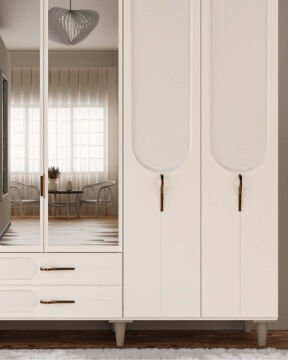 Açelya 6 Kapaklı Gardrop / Dolap / Komple MDF