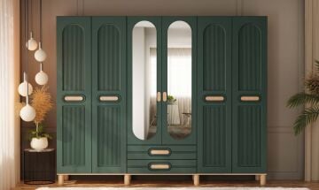 Begonya 6 Kapaklı Gardrop / Dolap / Komple MDF