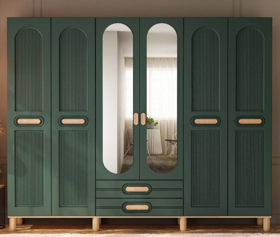 Begonya 6 Kapaklı Gardrop / Dolap / Komple MDF