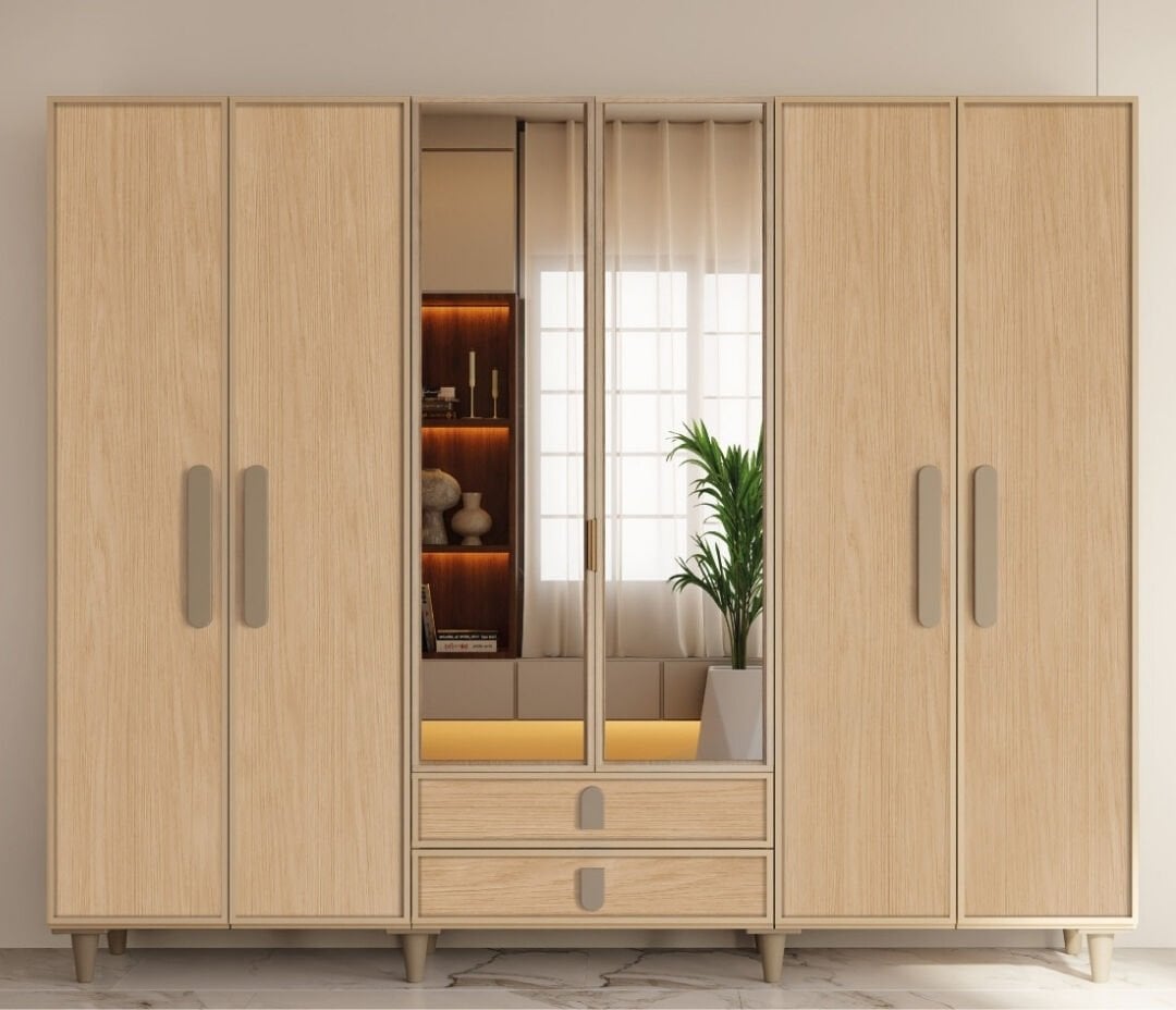 Karanfil 6 Kapaklı Gardrop / Dolap / Komple MDF