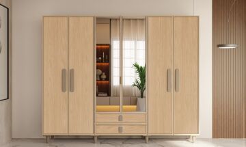 Karanfil 6 Kapaklı Gardrop / Dolap / Komple MDF