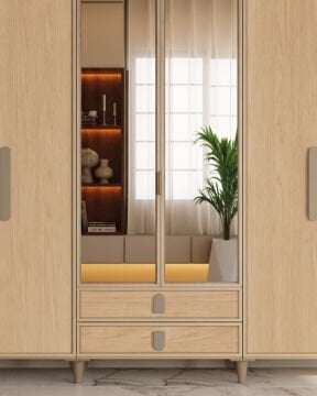 Karanfil 6 Kapaklı Gardrop / Dolap / Komple MDF