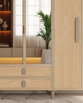Karanfil 6 Kapaklı Gardrop / Dolap / Komple MDF