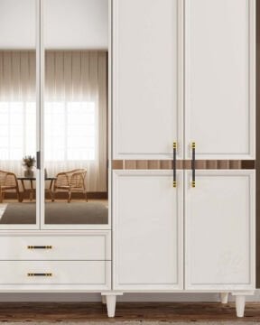 Kardelen 6 Kapaklı Gardrop / Dolap / Komple MDF