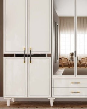 Kardelen 6 Kapaklı Gardrop / Dolap / Komple MDF