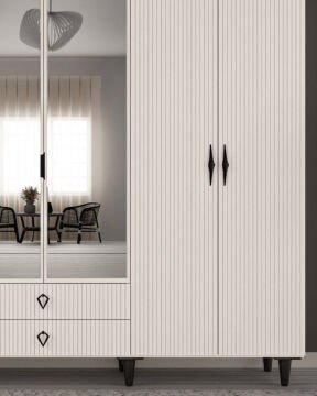 Lale 6 Kapaklı Gardrop / Dolap / Komple MDF