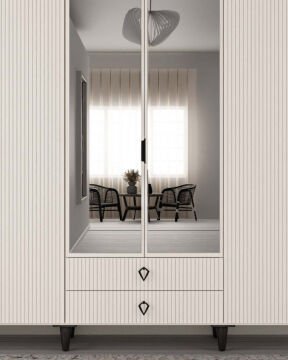 Lale 6 Kapaklı Gardrop / Dolap / Komple MDF