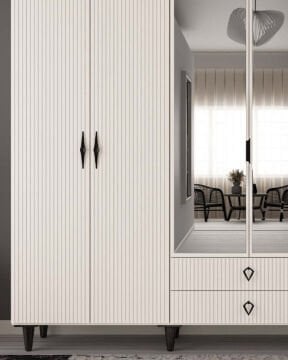Lale 6 Kapaklı Gardrop / Dolap / Komple MDF