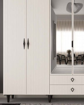 Lale 6 Kapaklı Gardrop / Dolap / Komple MDF
