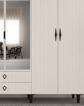 Lale 6 Kapaklı Gardrop / Dolap / Komple MDF