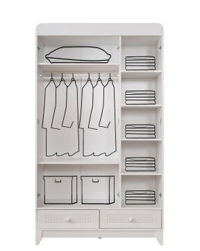 Miracool Mira Beyaz Sedir Bebek ve Çocuk Oda Takımı