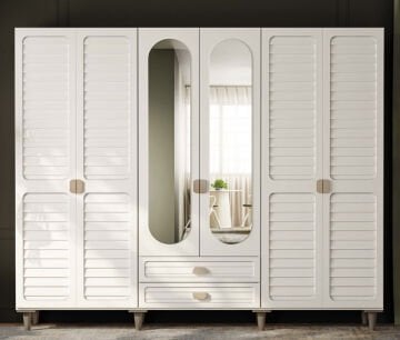 Lavanta 6 Kapaklı Gardrop / Dolap / Komple MDF