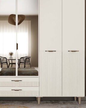 Menekşe 6 Kapaklı Gardrop / Dolap / Komple MDF