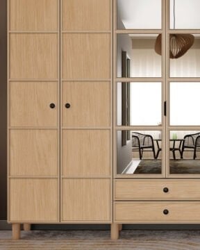 Meşe 6 Kapaklı Gardrop / Dolap / Komple MDF