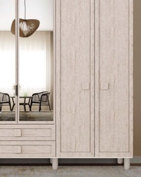 Nilüfer 6 Kapaklı Gardrop / Dolap / Komple MDF
