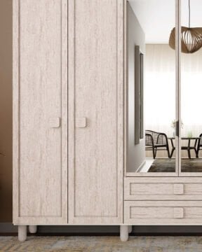 Nilüfer 6 Kapaklı Gardrop / Dolap / Komple MDF