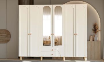 Papatya 6 Kapaklı Gardrop / Dolap / Komple MDF