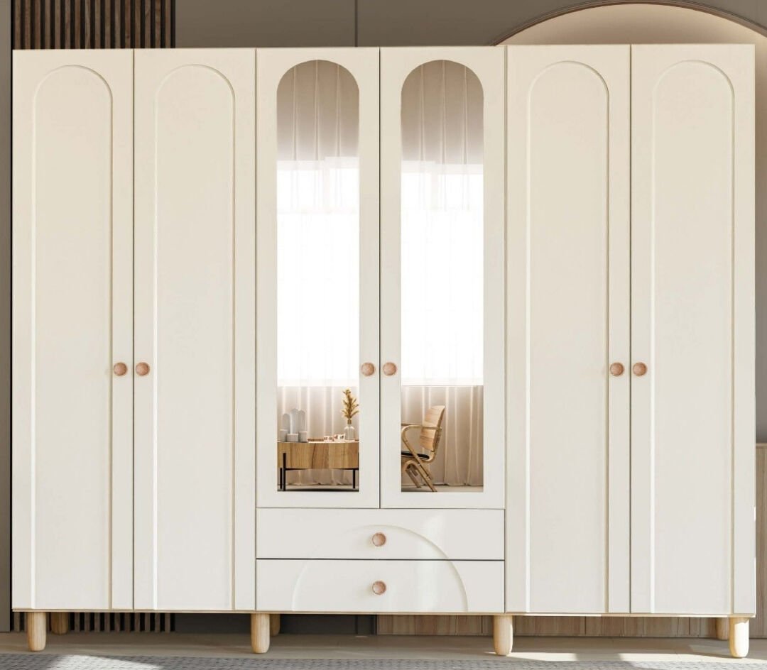Papatya 6 Kapaklı Gardrop / Dolap / Komple MDF