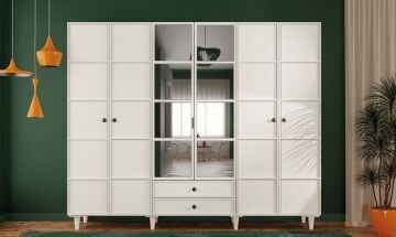 Zambak 6 Kapaklı Gardrop / Dolap / Komple MDF