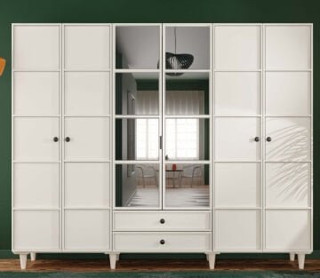 Zambak 6 Kapaklı Gardrop / Dolap / Komple MDF