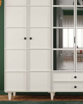 Zambak 6 Kapaklı Gardrop / Dolap / Komple MDF