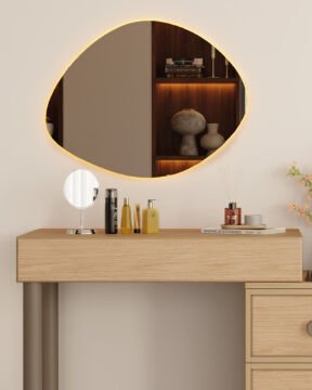 Karanfil Aynalı Şifonyer / Led Işıklı / Komple MDF