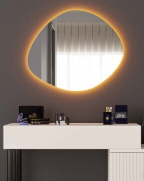 Lale Aynalı Şifonyer / Led Işıklı / Komple MDF