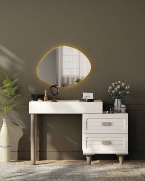 Lavanta Aynalı Şifonyer / Led Işıklı / Komple MDF