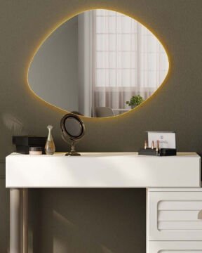 Lavanta Aynalı Şifonyer / Led Işıklı / Komple MDF