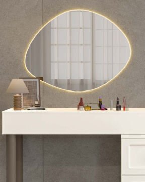 Manolya Aynalı Şifonyer / Led Işıklı / Komple MDF