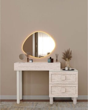 Nilüfer Aynalı Şifonyer / Led Işıklı / Komple MDF