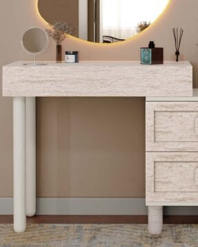 Nilüfer Aynalı Şifonyer / Led Işıklı / Komple MDF