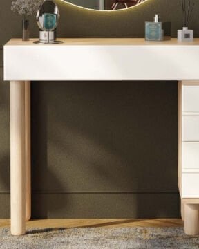 Orkide Aynalı Şifonyer / Led Işıklı / Komple MDF