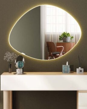 Orkide Aynalı Şifonyer / Led Işıklı / Komple MDF