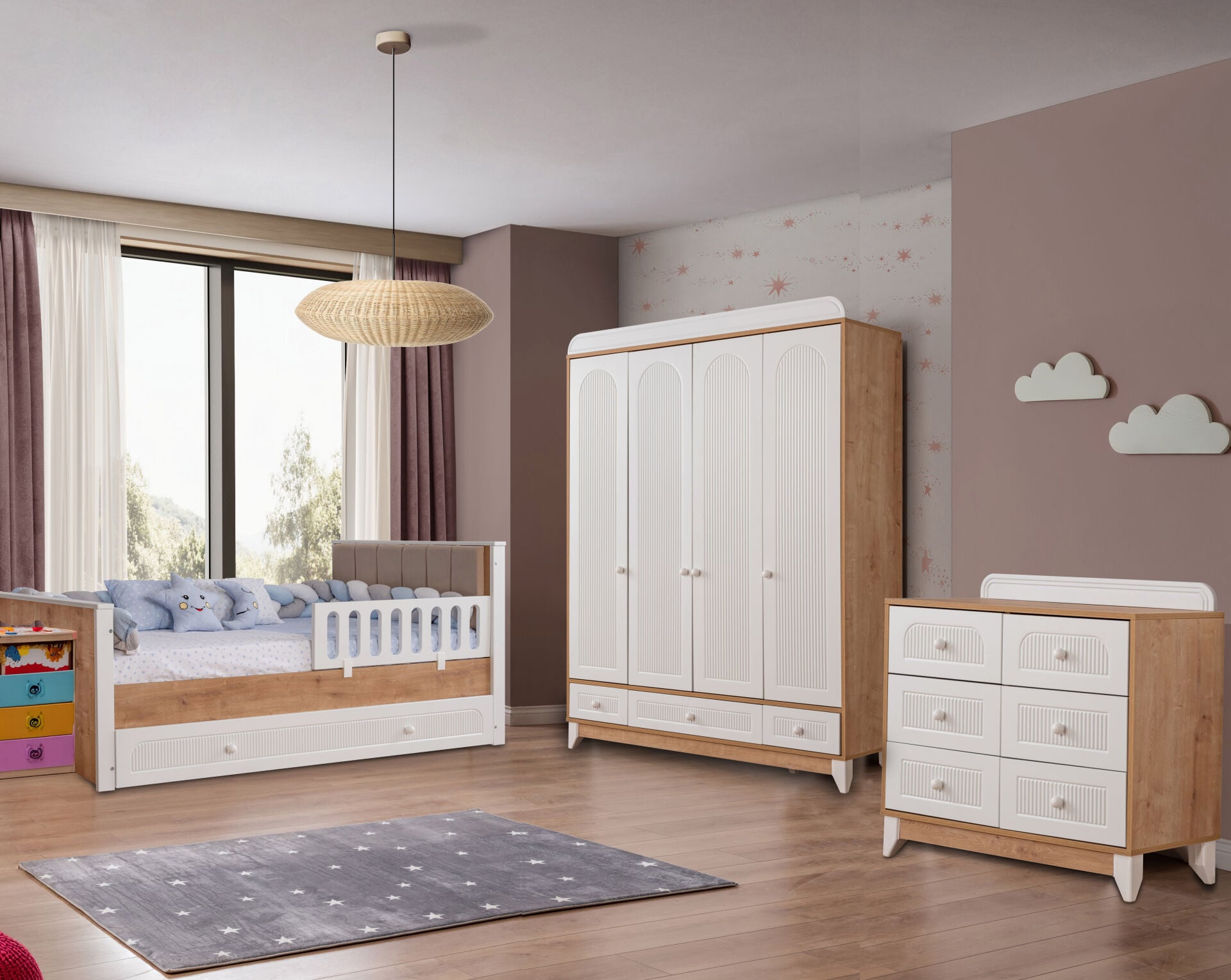 Mira Meşe Large Bebek Ve Çocuk Odası