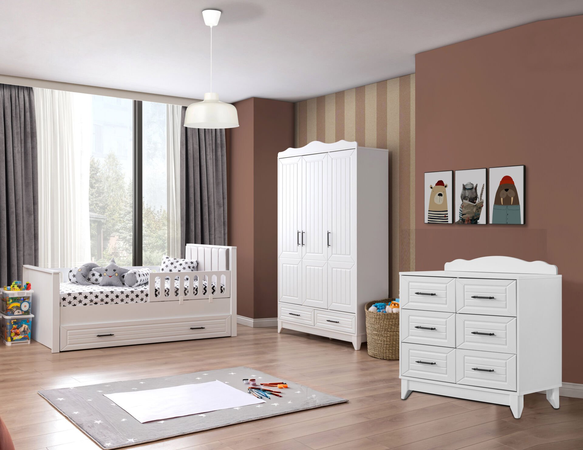 Ottoman Beyaz Large Bebek Ve Çocuk Odası