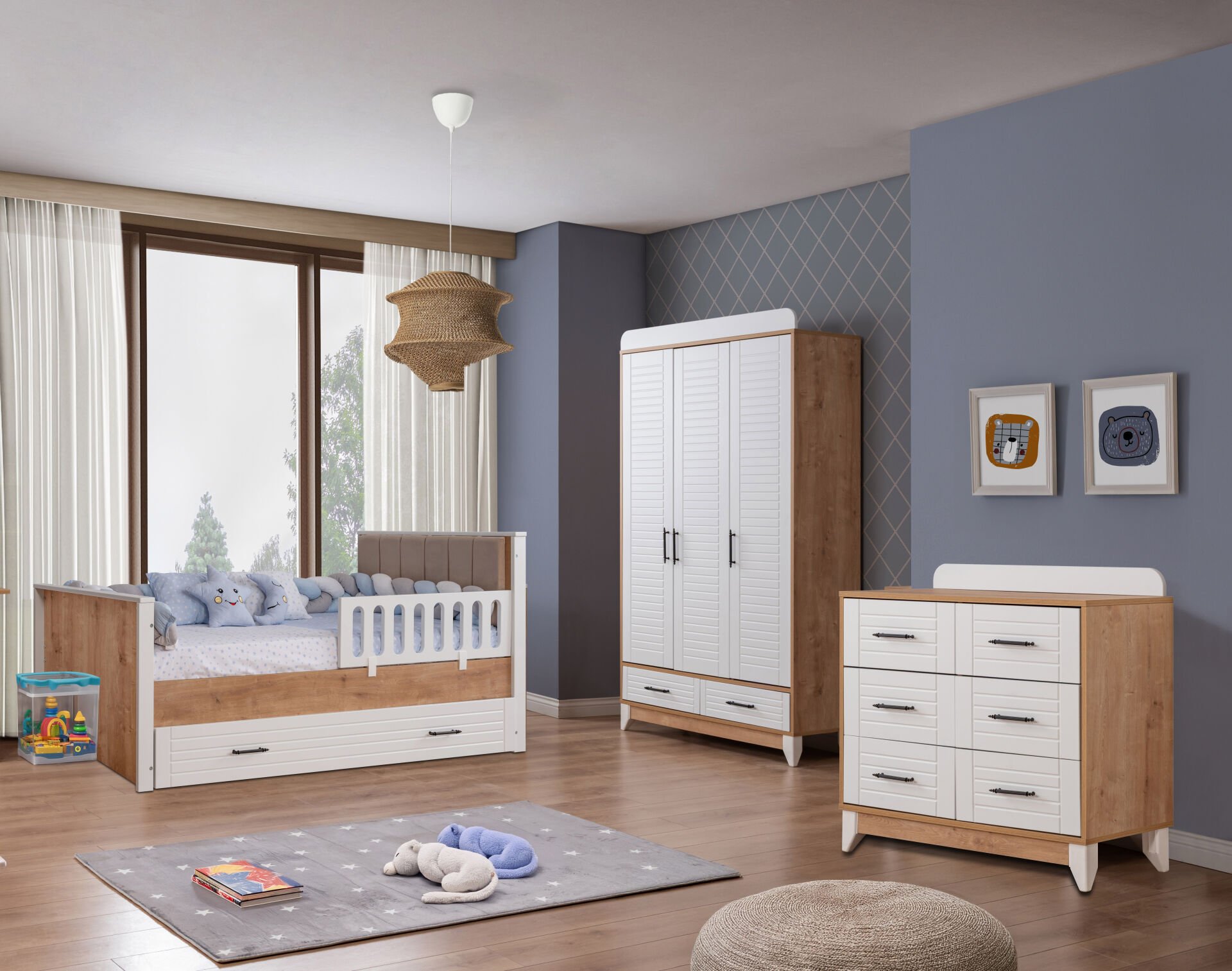 Panjur Meşe Large Bebek Ve Çocuk Odası