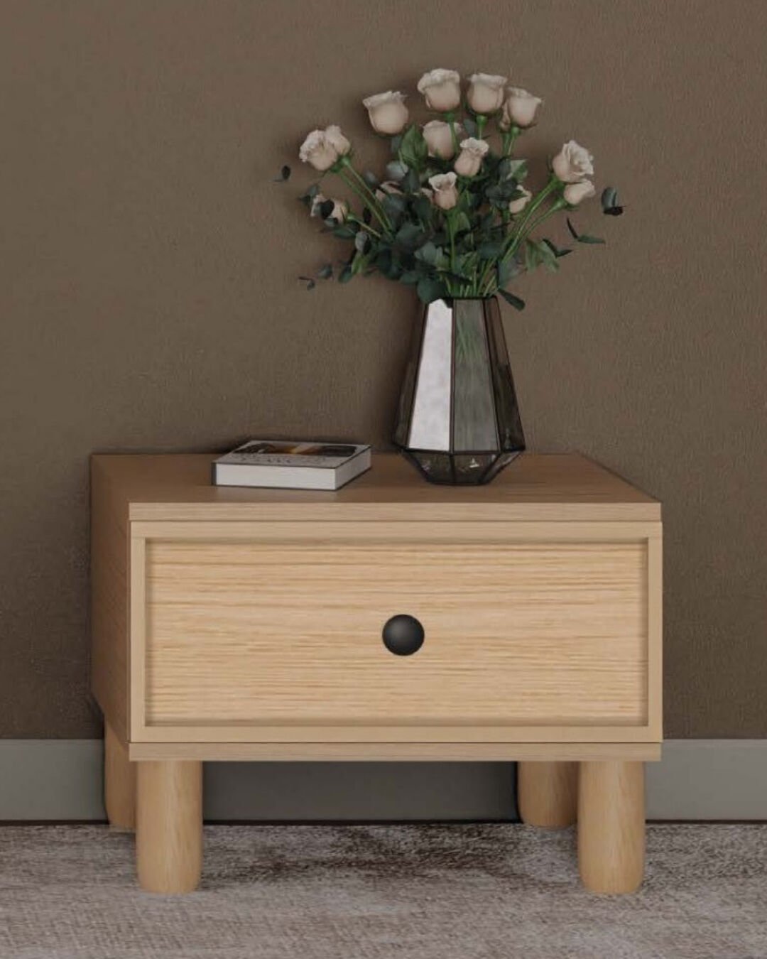 Meşe Komodin / Komple MDF