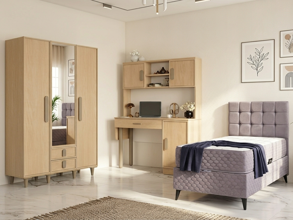 Karanfil Genç Odası / Çocuk Odası / Komple MDF