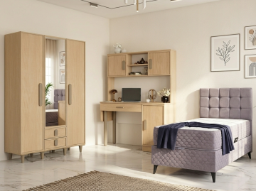 Karanfil Genç Odası / Çocuk Odası / Komple MDF