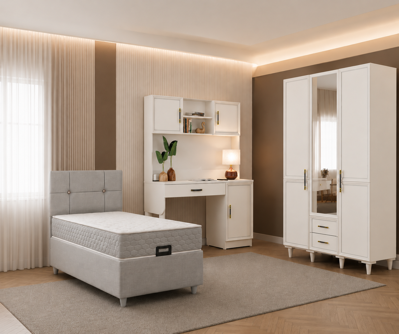 Kardelen Genç Odası / Çocuk Odası / Komple MDF