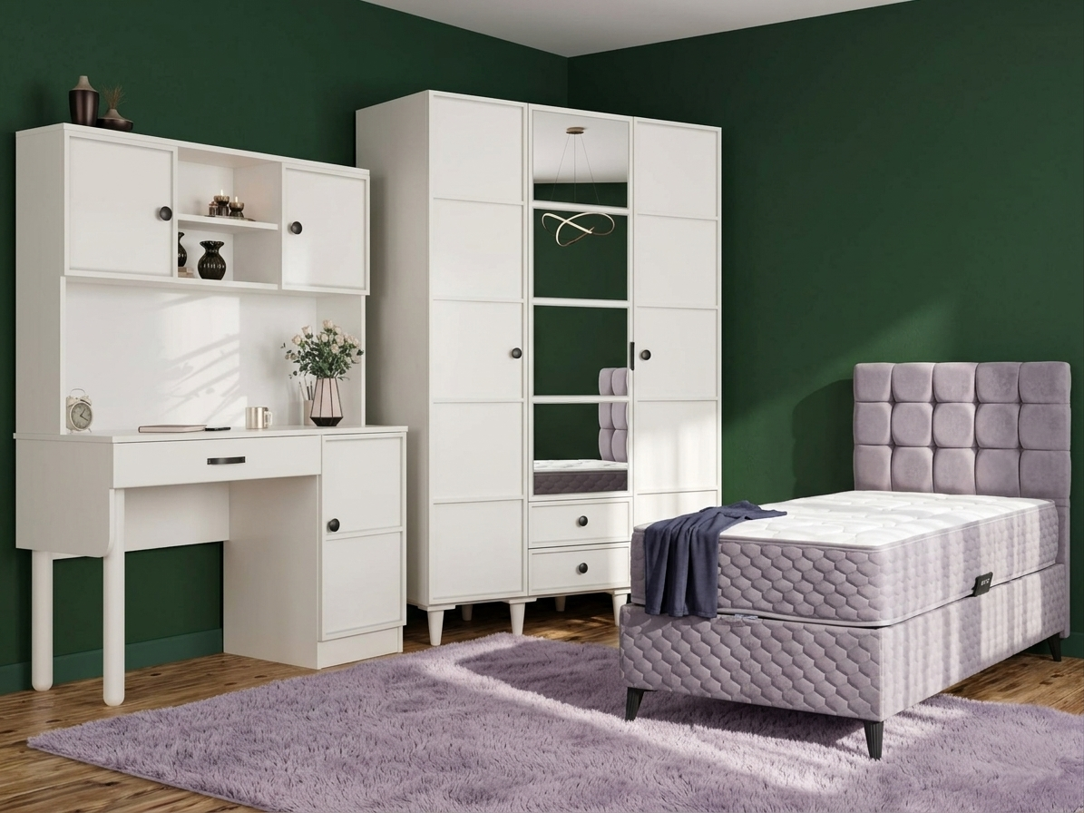 Zambak Genç Odası / Çocuk Odası / Komple MDF