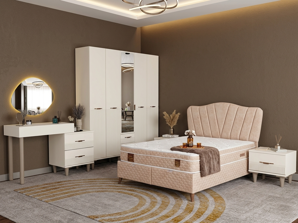 Menekşe Yatak Odası / Komple MDF