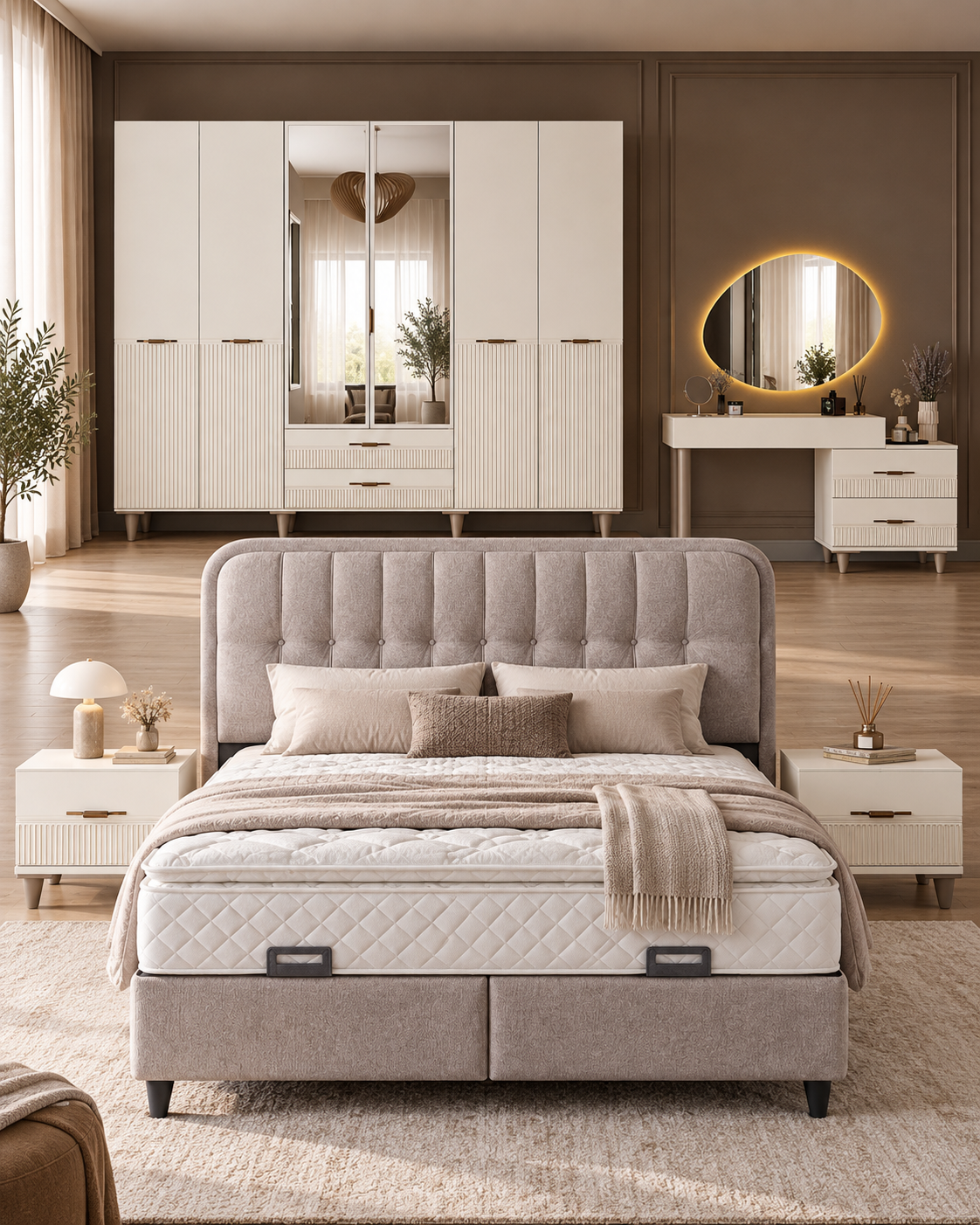 Menekşe Yatak Odası / Komple MDF