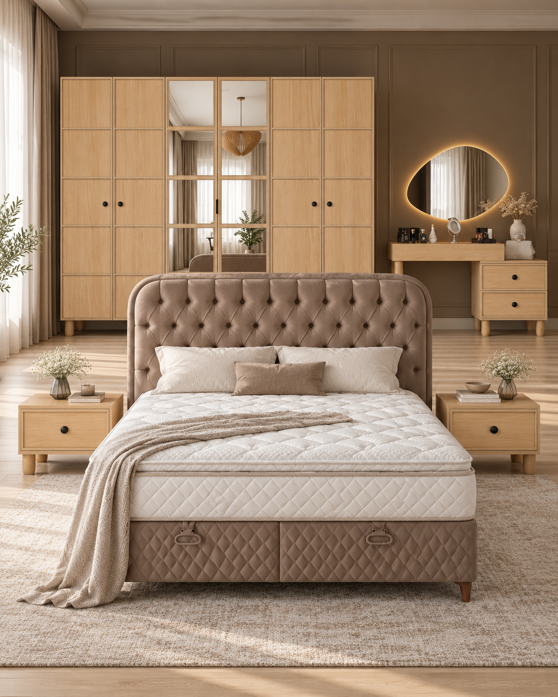 Meşe Yatak Odası / Komple MDF